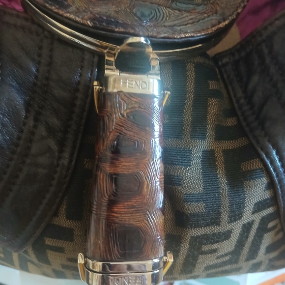 Designer Brown and Black Women's Bag - Picture 3 of 8